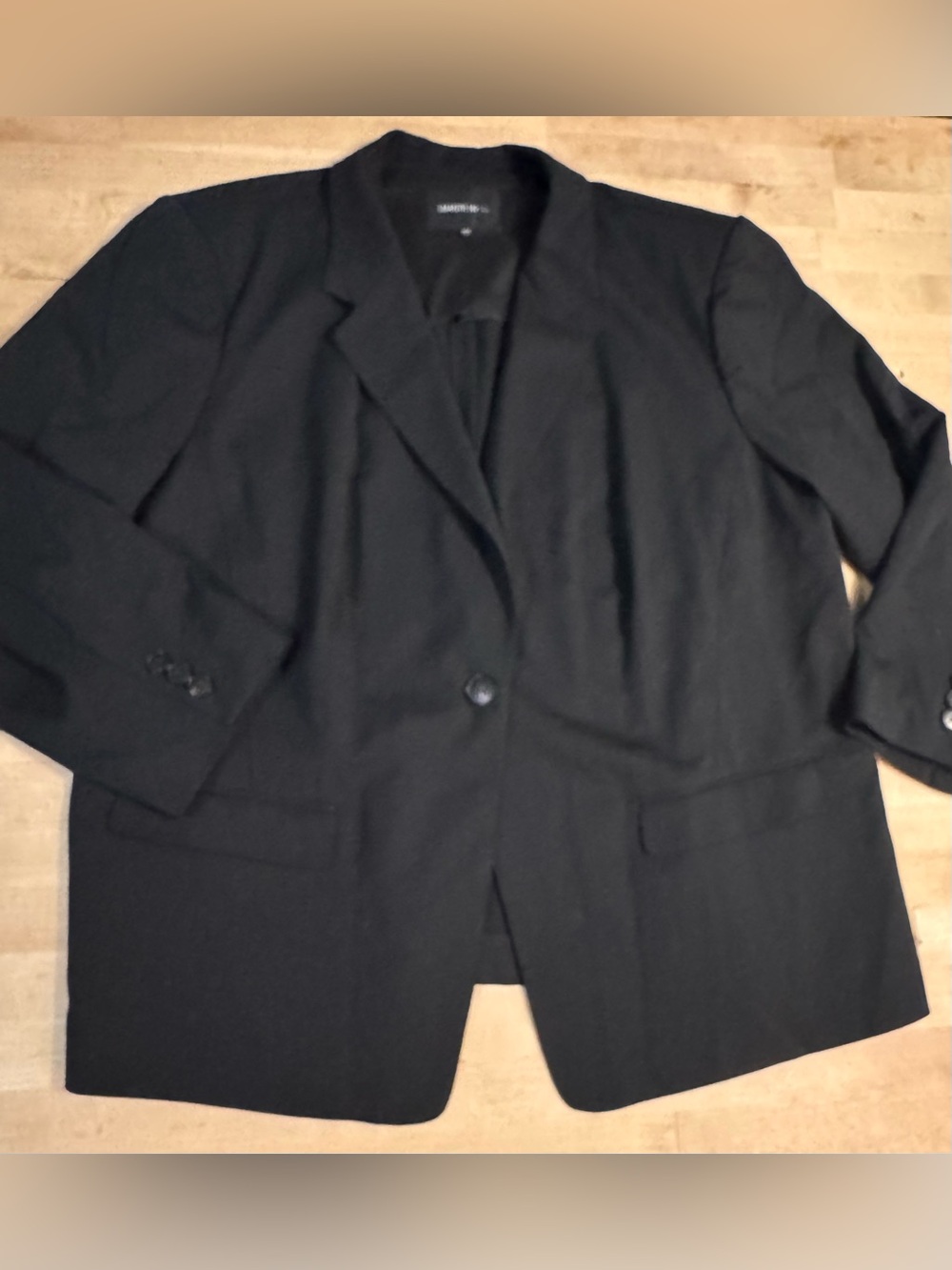 Lafayette 148 New York Black Virgin wool Women's Single-Button Blazer